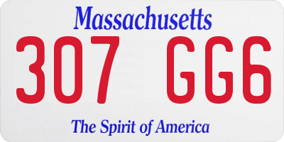 MA license plate 307GG6