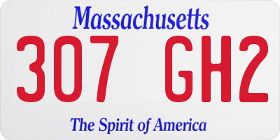 MA license plate 307GH2