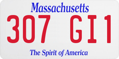 MA license plate 307GI1