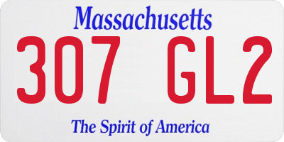 MA license plate 307GL2
