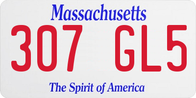 MA license plate 307GL5