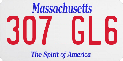 MA license plate 307GL6