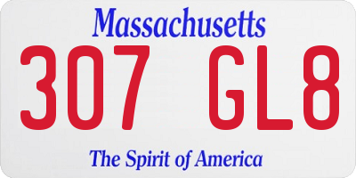 MA license plate 307GL8
