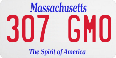 MA license plate 307GM0