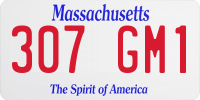 MA license plate 307GM1