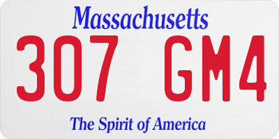 MA license plate 307GM4
