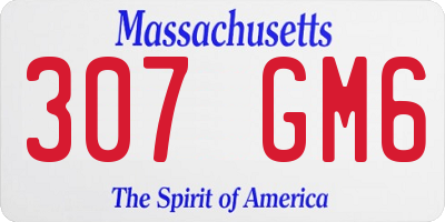 MA license plate 307GM6