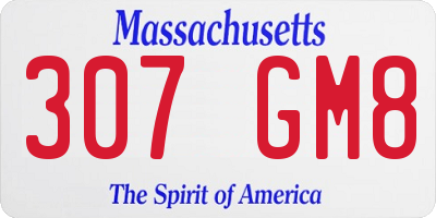 MA license plate 307GM8