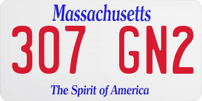 MA license plate 307GN2