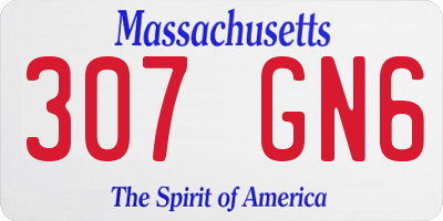 MA license plate 307GN6
