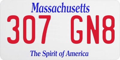 MA license plate 307GN8