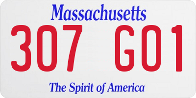 MA license plate 307GO1