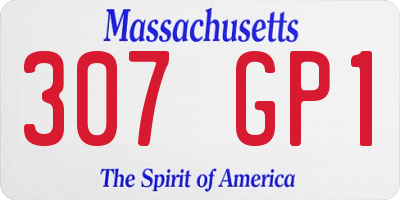 MA license plate 307GP1
