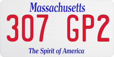 MA license plate 307GP2