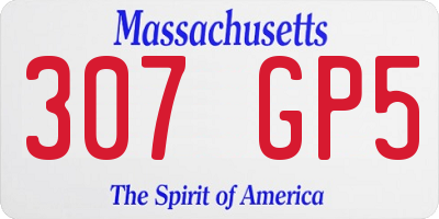 MA license plate 307GP5