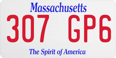 MA license plate 307GP6