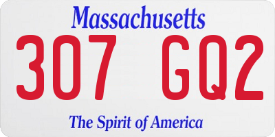 MA license plate 307GQ2
