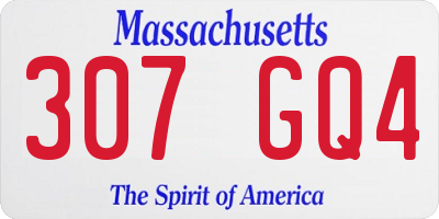 MA license plate 307GQ4