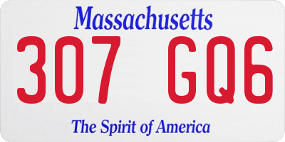 MA license plate 307GQ6