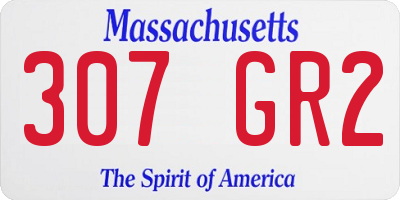 MA license plate 307GR2