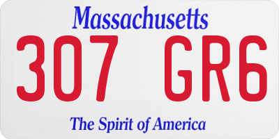 MA license plate 307GR6