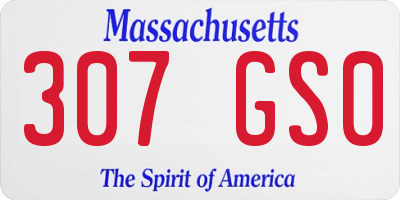 MA license plate 307GS0