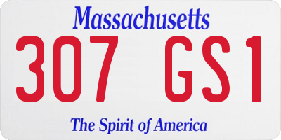 MA license plate 307GS1