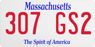 MA license plate 307GS2