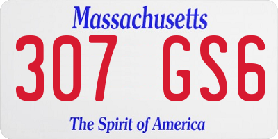 MA license plate 307GS6