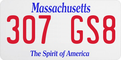 MA license plate 307GS8