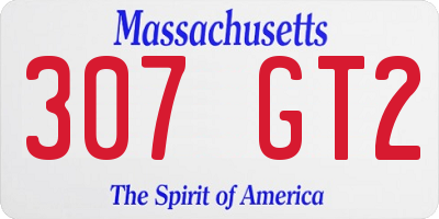 MA license plate 307GT2