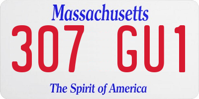 MA license plate 307GU1