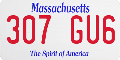 MA license plate 307GU6