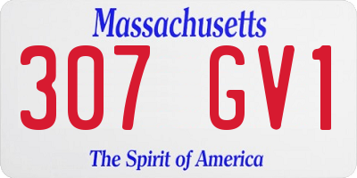 MA license plate 307GV1