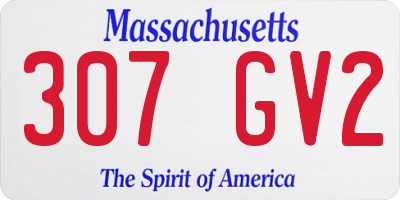 MA license plate 307GV2