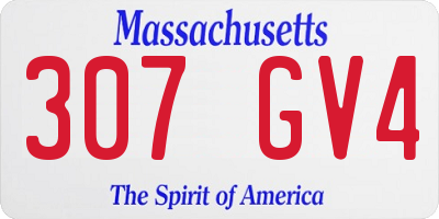 MA license plate 307GV4