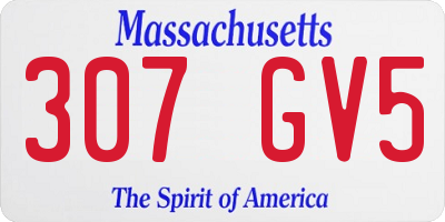 MA license plate 307GV5
