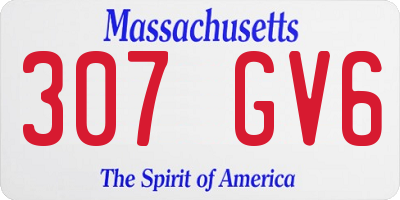 MA license plate 307GV6