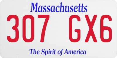 MA license plate 307GX6