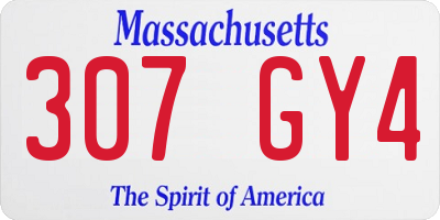 MA license plate 307GY4