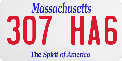 MA license plate 307HA6