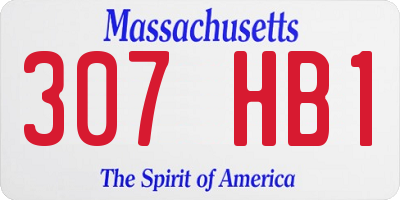 MA license plate 307HB1
