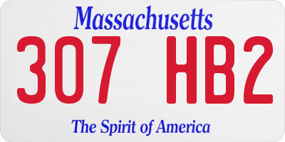 MA license plate 307HB2