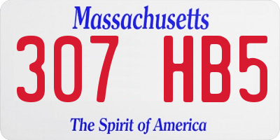 MA license plate 307HB5
