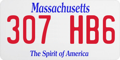 MA license plate 307HB6