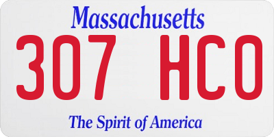 MA license plate 307HC0