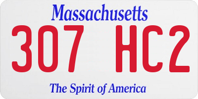 MA license plate 307HC2
