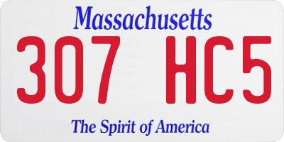 MA license plate 307HC5