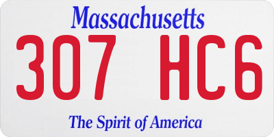 MA license plate 307HC6