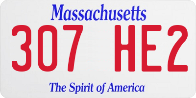 MA license plate 307HE2